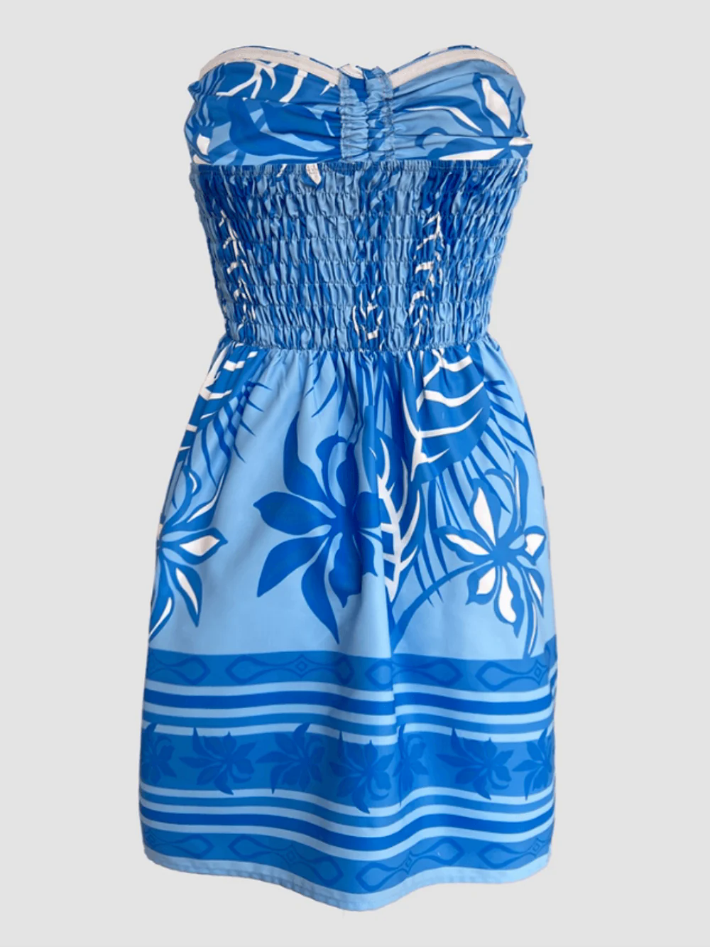 Printed shorts and chest wrap two-piece set