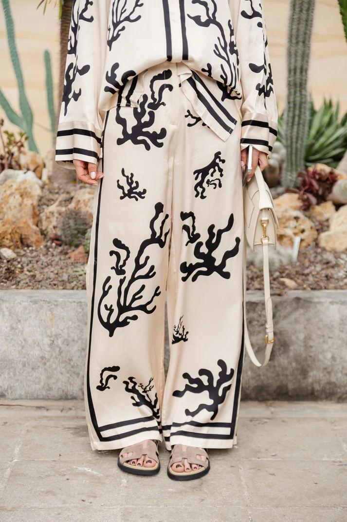 Satin Casual Two Piece Set