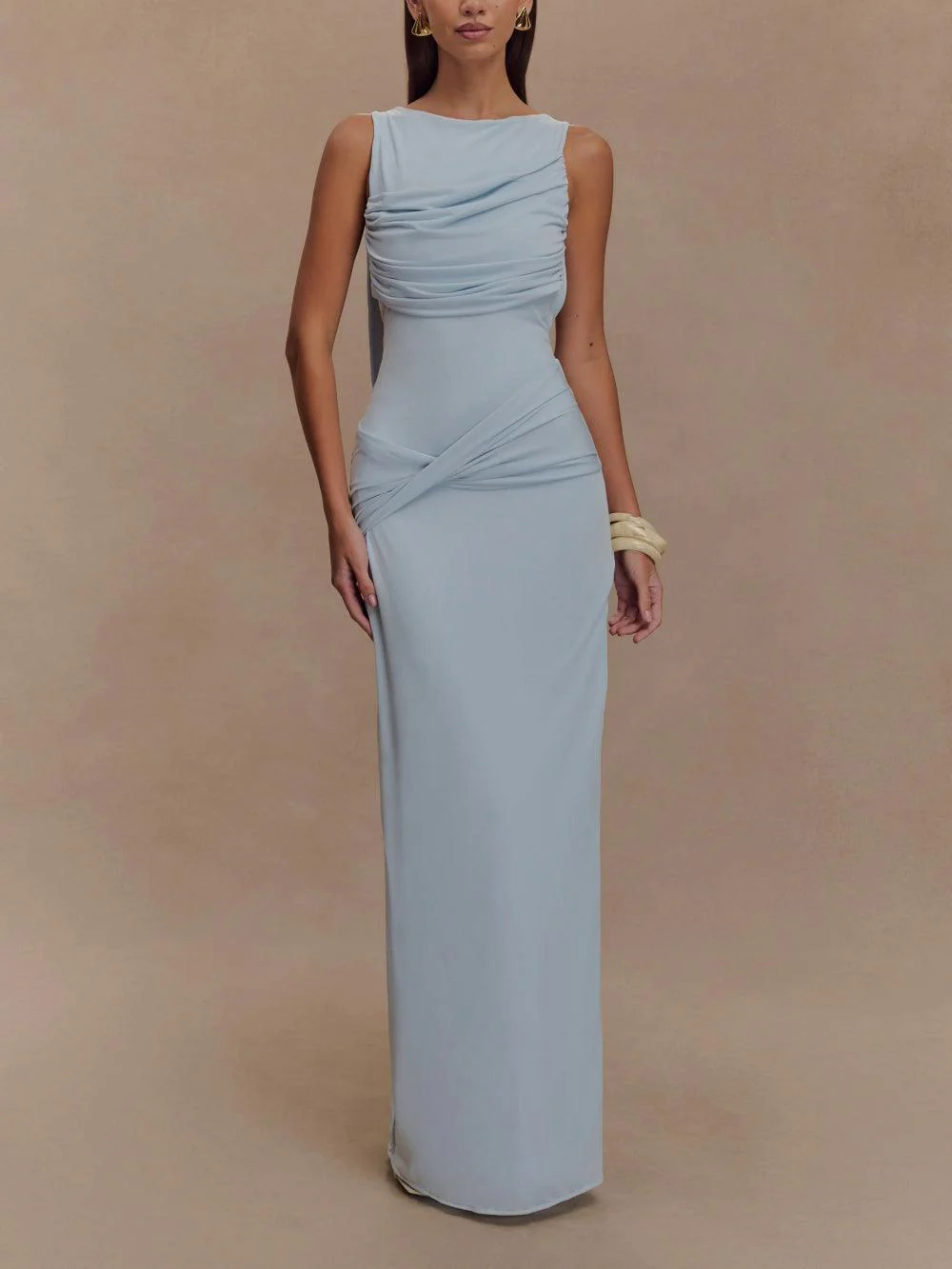 Slinky Drape Maxi Dress