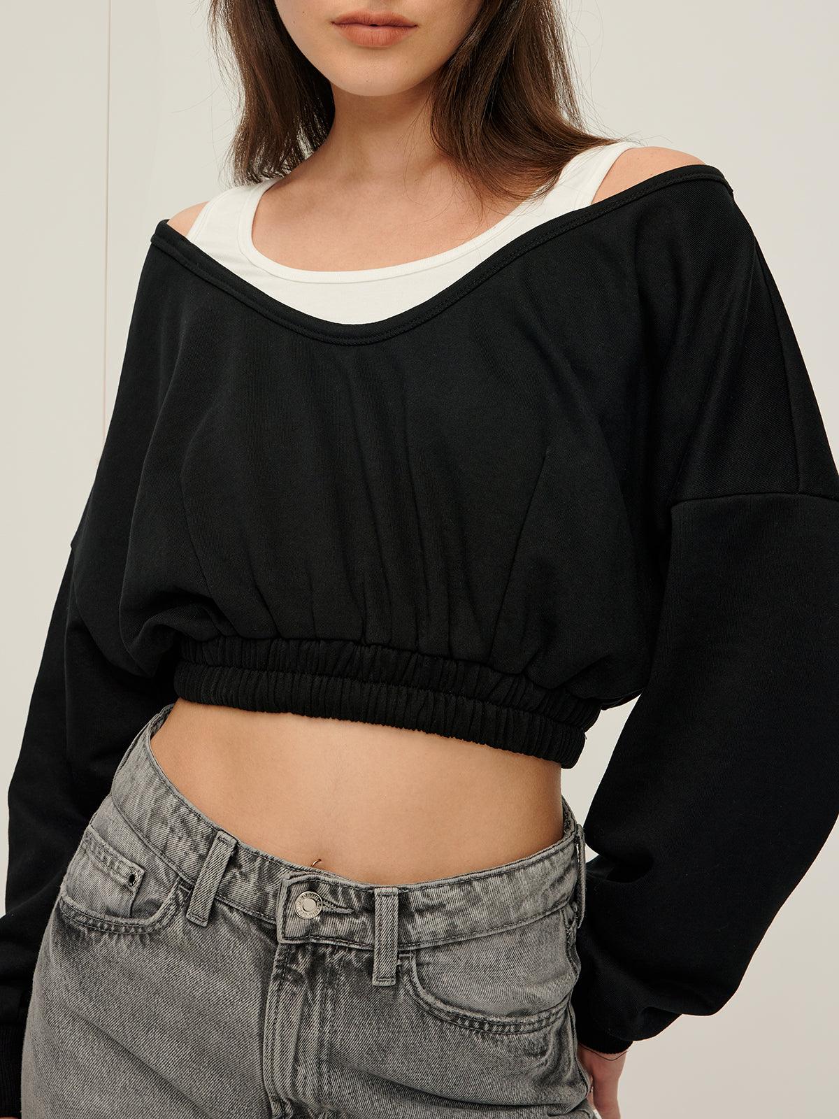 2 in 1 Crop Sweatshirt