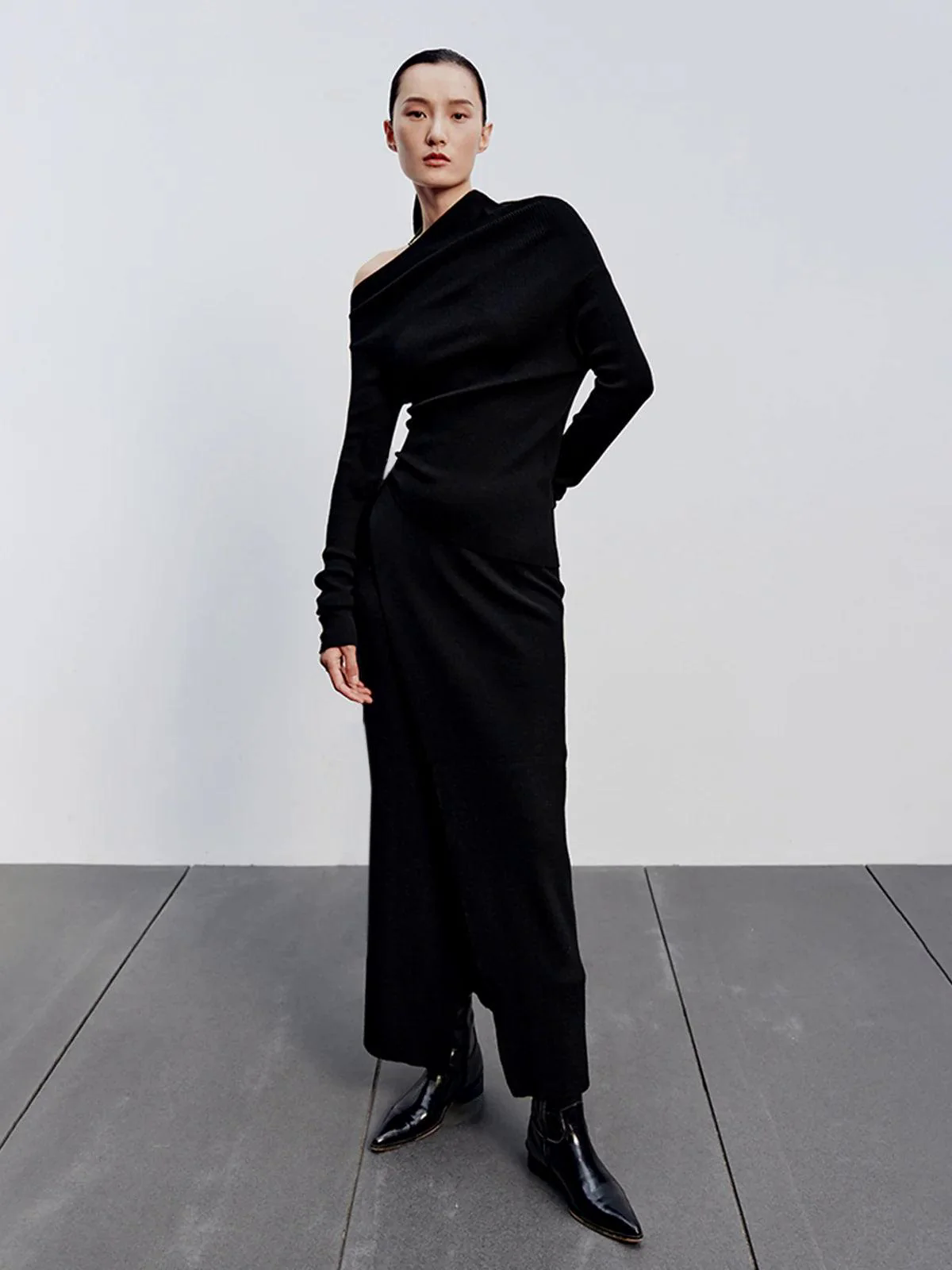 Caramel Slit Maxi Knit Skirt